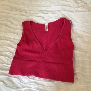 Hot Pink Nikibiki Crop Tank Top